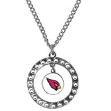 Arizona Cardinals Rhinestone Hoop Necklace - Arizona Cardinals - Flyclothing LLC