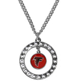 Atlanta Falcons Rhinestone Hoop Necklace - Atlanta Falcons - Flyclothing LLC