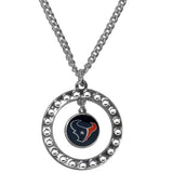 Houston Texans Rhinestone Hoop Necklace - Houston Texans - Flyclothing LLC