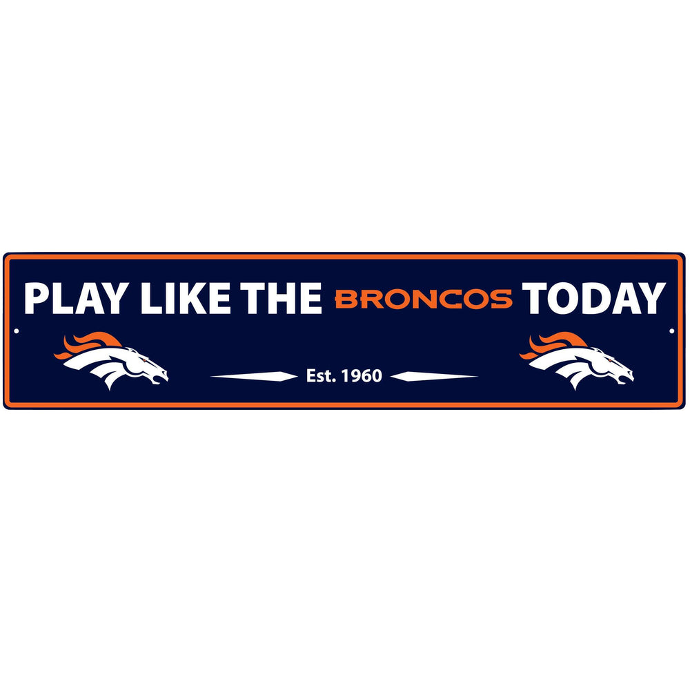Denver Broncos Street Sign Wall Plaque - Denver Broncos - Flyclothing LLC