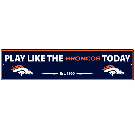 Denver Broncos Street Sign Wall Plaque - Denver Broncos - Flyclothing LLC