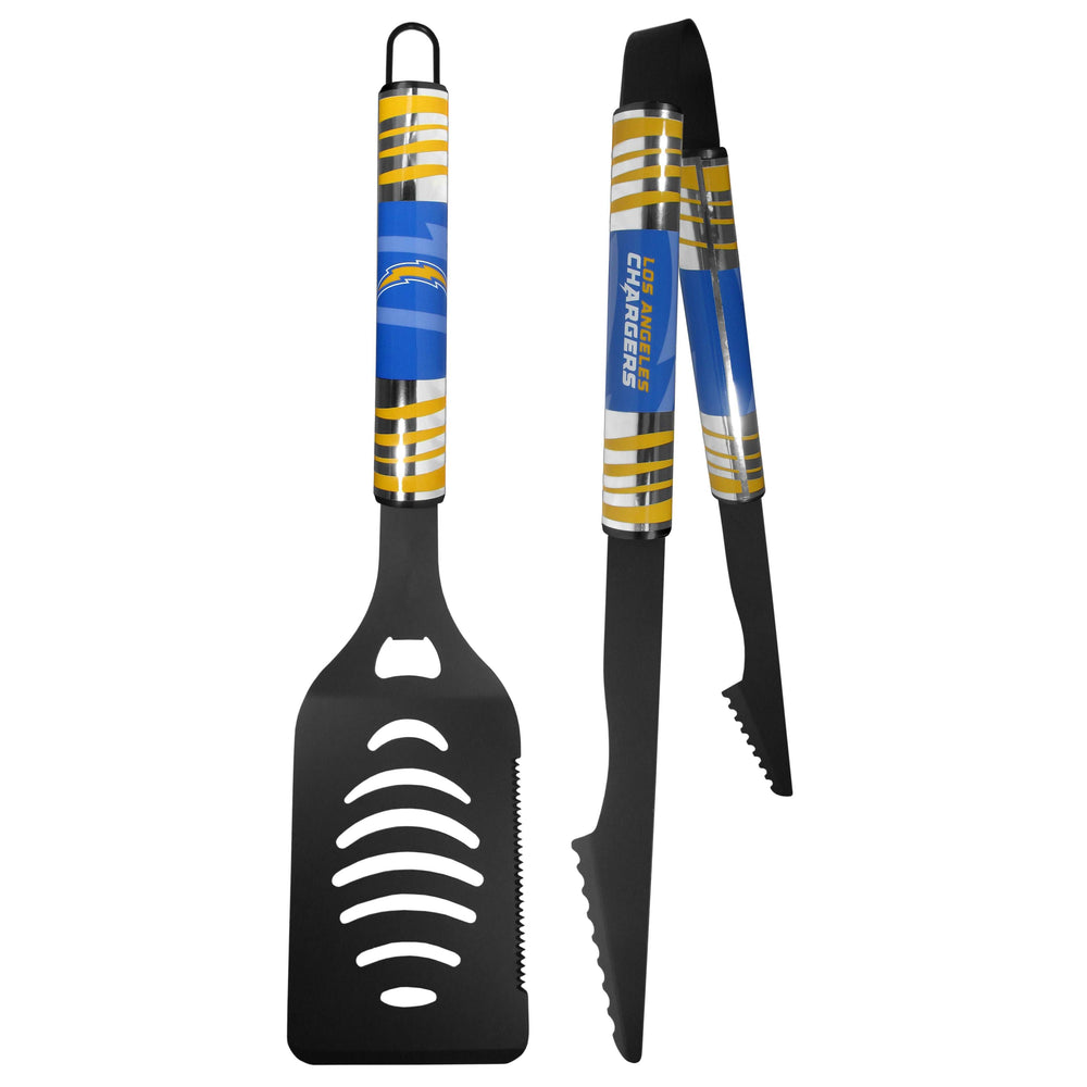 Los Angeles Chargers 2 pc Black Tailgate BBQ Set - Los Angeles Chargers - Flyclothing LLC