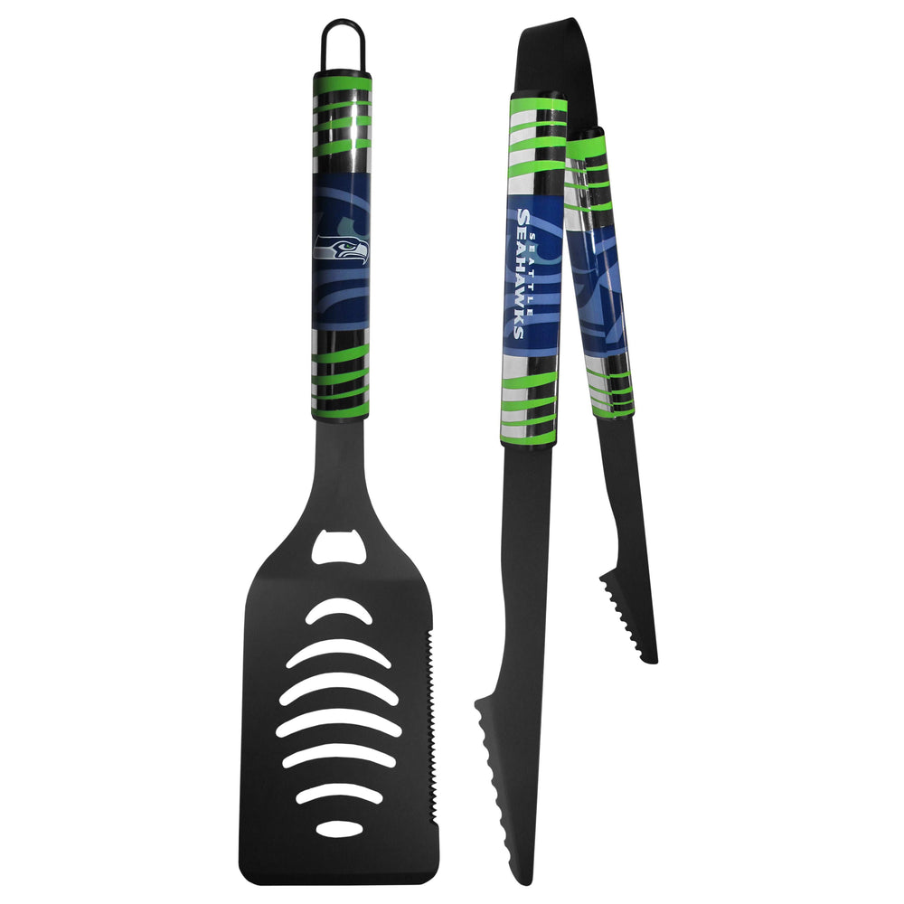 Seattle Seahawks 2 pc Black Tailgate BBQ Set - Seattle Seahawks - Flyclothing LLC