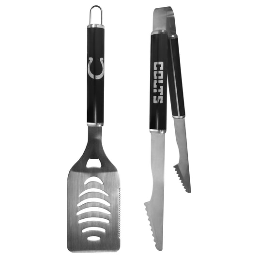 Indianapolis Colts 2 pc Black Steel Tailgate BBQ Set