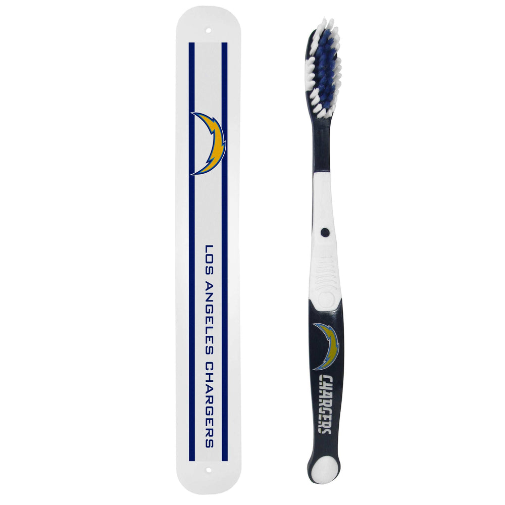 Los Angeles Chargers Toothbrush and Travel Case - Los Angeles Chargers - Flyclothing LLC