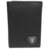 Las Vegas Raiders Leather Logo Tri-fold Wallet - Las Vegas Raiders - Flyclothing LLC