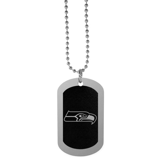 Seattle Seahawks Chrome Tag Necklace - Seattle Seahawks - Flyclothing LLC
