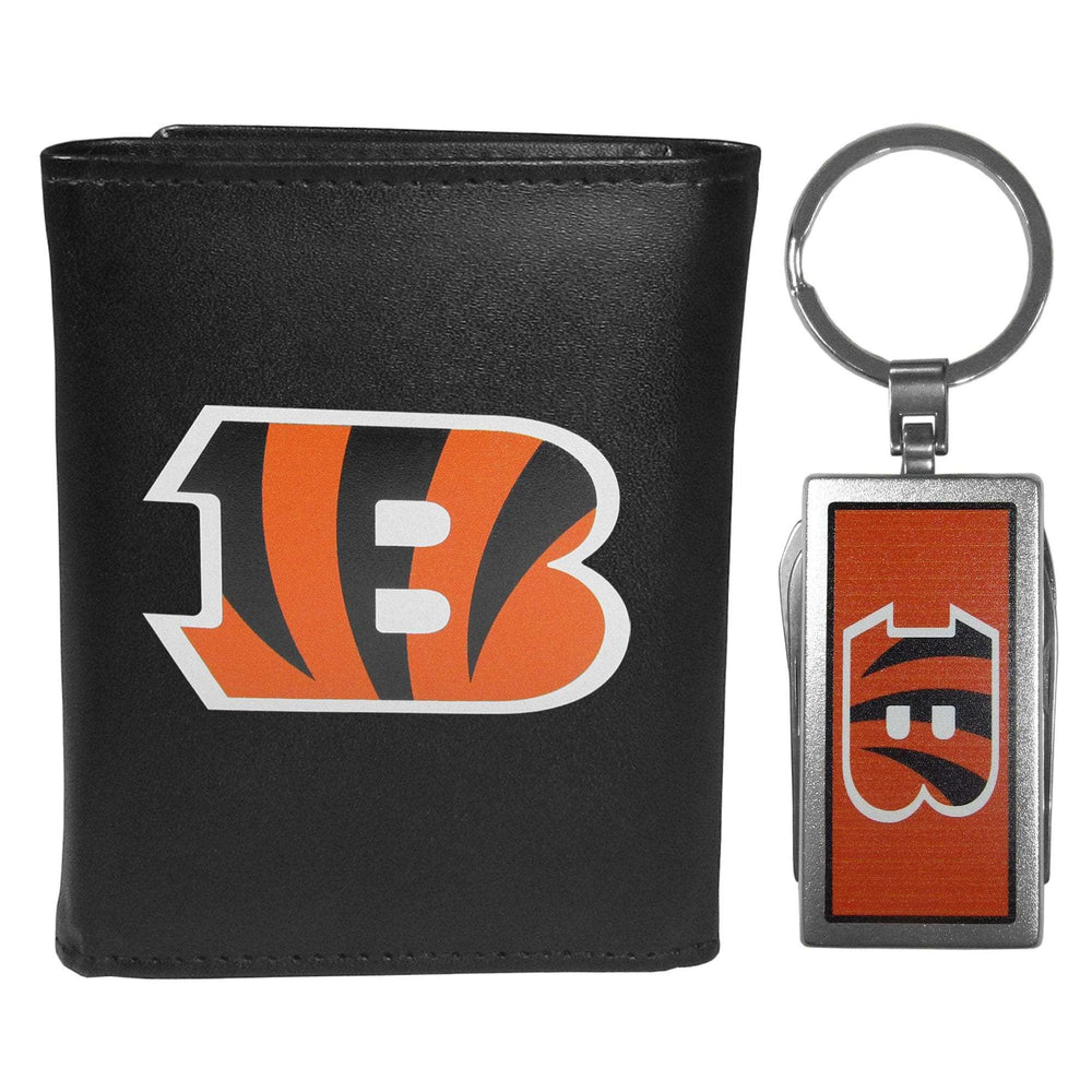 Cincinnati Bengals Tri-fold Wallet & Multitool Key Chain - Cincinnati Bengals - Flyclothing LLC