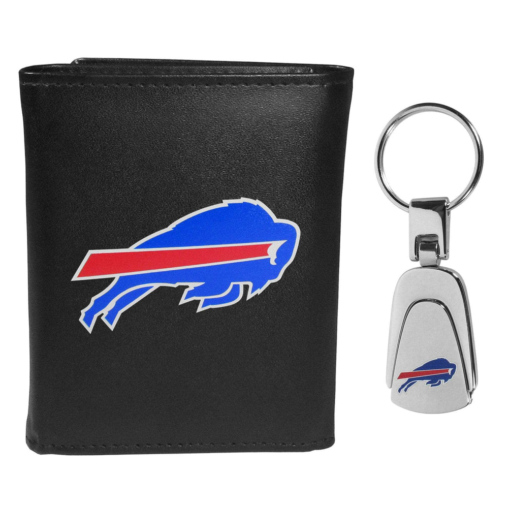 Buffalo Bills Tri-fold Wallet & Steel Key Chain - Buffalo Bills - Flyclothing LLC