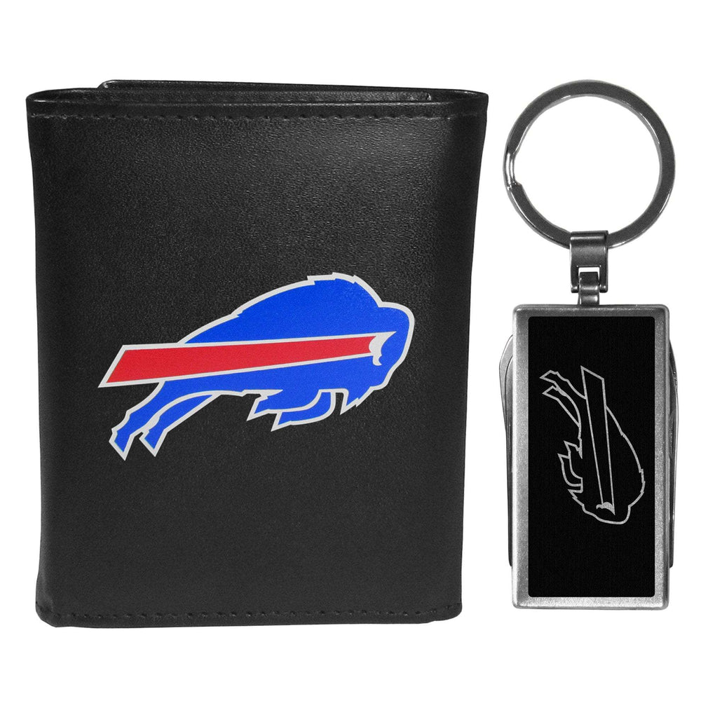 Buffalo Bills Tri-fold Wallet & Multitool Key Chain, Black - Buffalo Bills - Flyclothing LLC