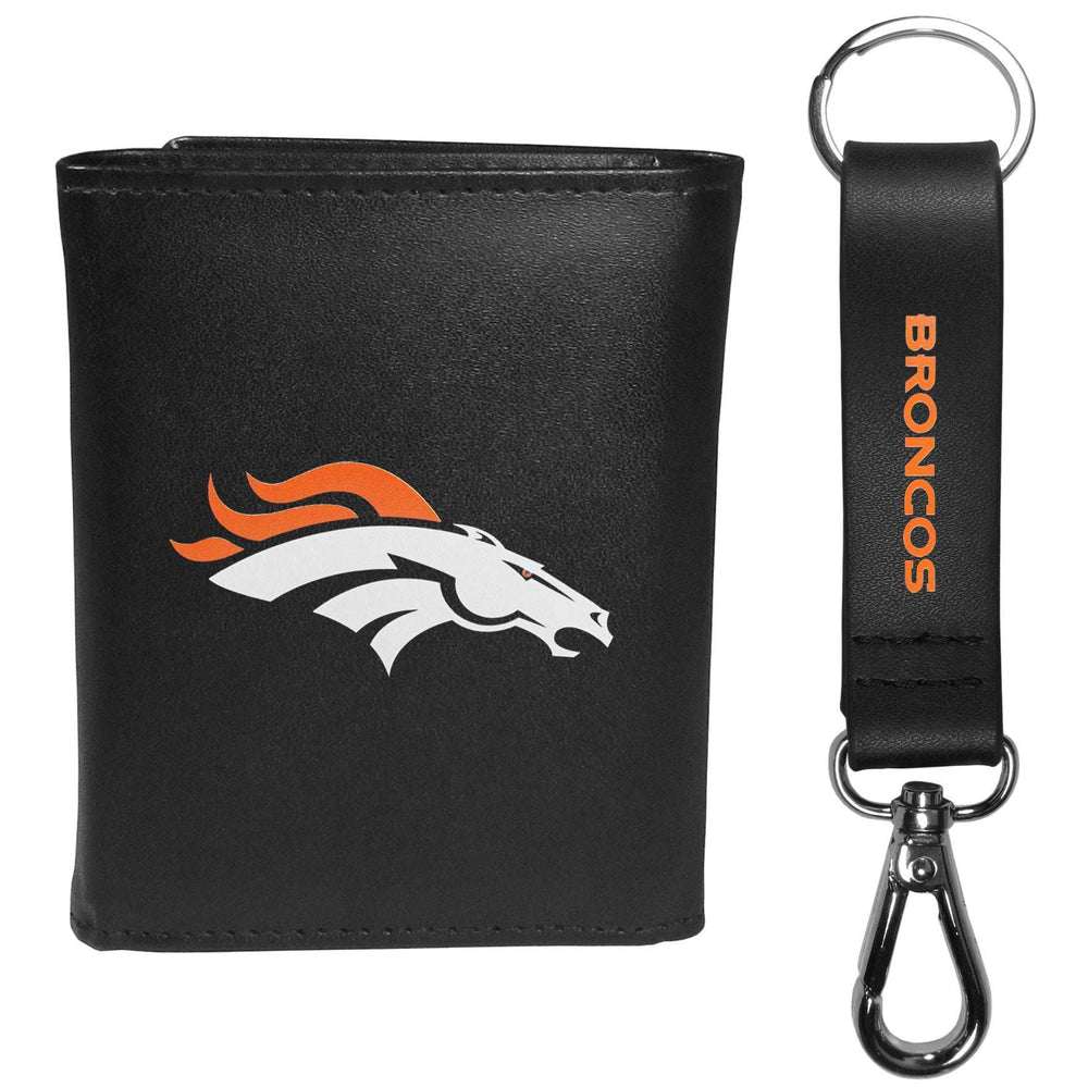 Denver Broncos Tri-fold Wallet & Strap Key Chain - Denver Broncos - Flyclothing LLC