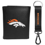 Denver Broncos Tri-fold Wallet & Strap Key Chain - Denver Broncos - Flyclothing LLC