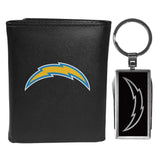 Los Angeles Chargers Tri-fold Wallet & Multitool Key Chain, Black - Los Angeles Chargers - Flyclothing LLC