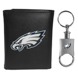 Philadelphia Eagles Tri-fold Wallet & Valet Key Chain - Philadelphia Eagles - Flyclothing LLC