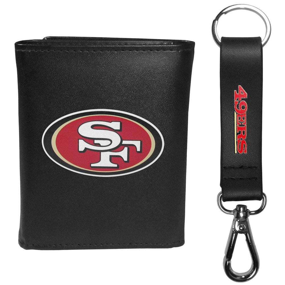 San Francisco 49ers Tri-fold Wallet & Strap Key Chain - San Francisco 49ers - Flyclothing LLC