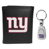 New York Giants Tri-fold Wallet & Steel Key Chain - New York Giants - Flyclothing LLC