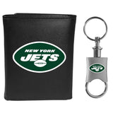New York Jets Tri-fold Wallet & Valet Key Chain - New York Jets - Flyclothing LLC