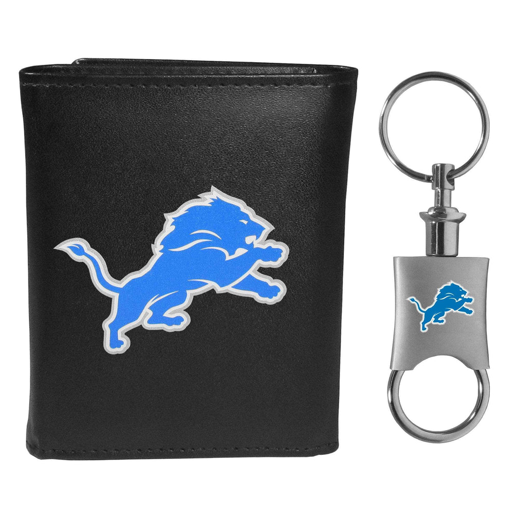 Detroit Lions Tri-fold Wallet & Valet Key Chain - Detroit Lions - Flyclothing LLC