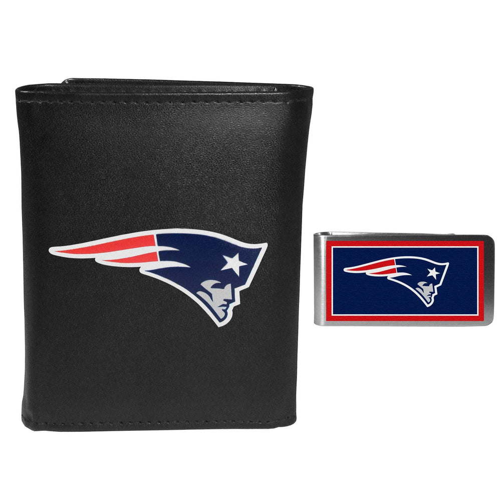 New England Patriots Tri-fold Wallet & Color Money Clip - New England Patriots - Flyclothing LLC