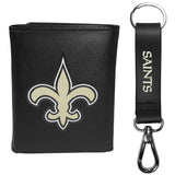 New Orleans Saints Tri-fold Wallet & Strap Key Chain - New Orleans Saints - Flyclothing LLC