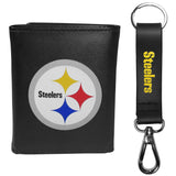 Pittsburgh Steelers Tri-fold Wallet & Strap Key Chain - Pittsburgh Steelers - Flyclothing LLC