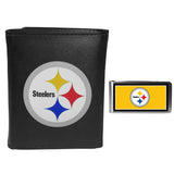 Pittsburgh Steelers Tri-fold Wallet & Color Money Clip - Pittsburgh Steelers - Flyclothing LLC