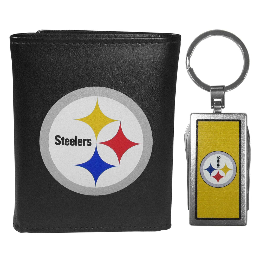 Pittsburgh Steelers Tri-fold Wallet & Multitool Key Chain - Pittsburgh Steelers - Flyclothing LLC