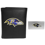 Baltimore Ravens Tri-fold Wallet & Money Clip - Baltimore Ravens - Flyclothing LLC