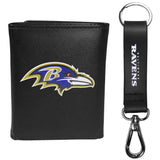 Baltimore Ravens Tri-fold Wallet & Strap Key Chain - Baltimore Ravens - Flyclothing LLC