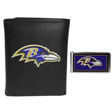 Baltimore Ravens Tri-fold Wallet & Color Money Clip - Baltimore Ravens - Flyclothing LLC