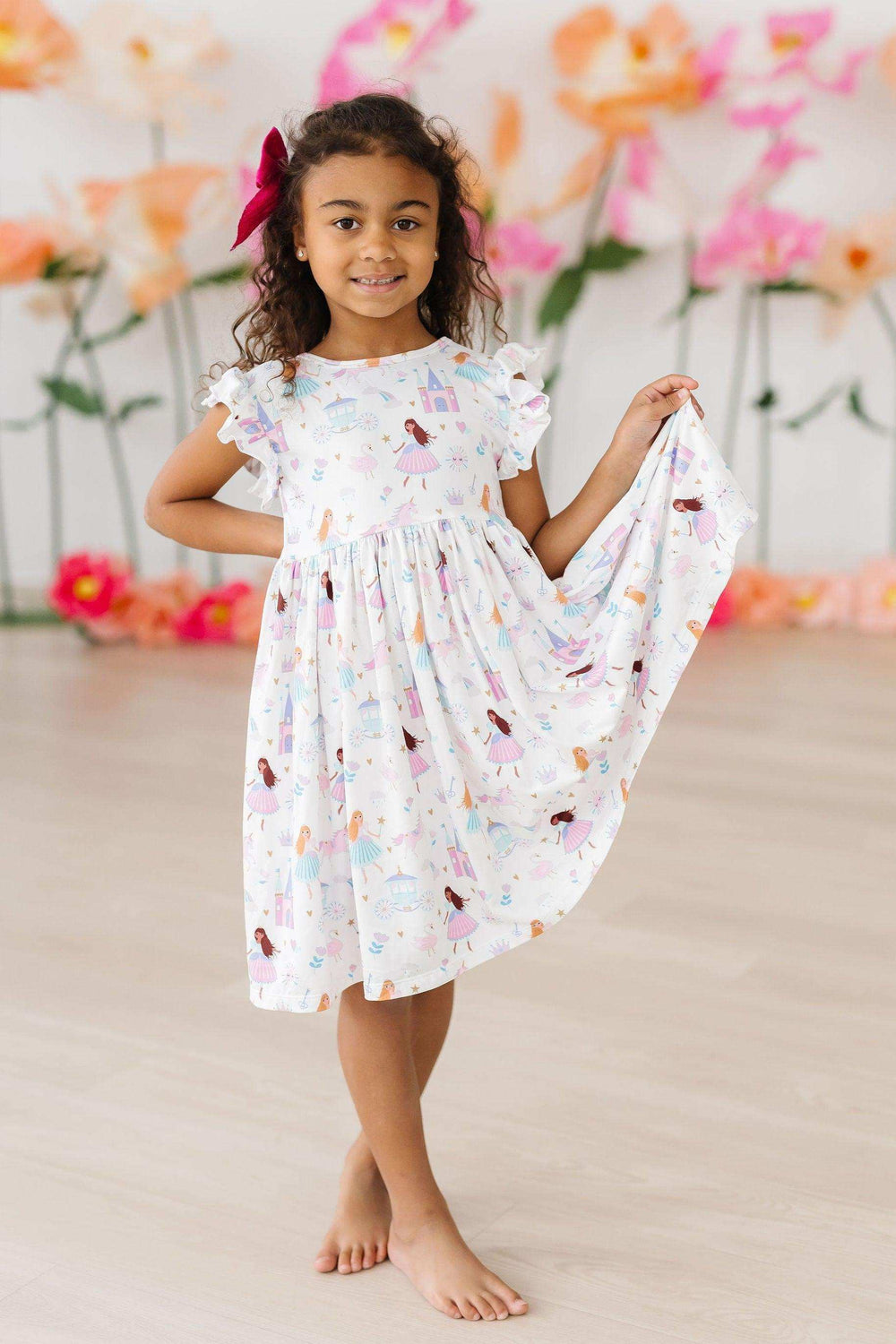 Fairy Princess Flutter Sleeve Twirl Dress - Mila & Rose ® - Flyclothing LLC