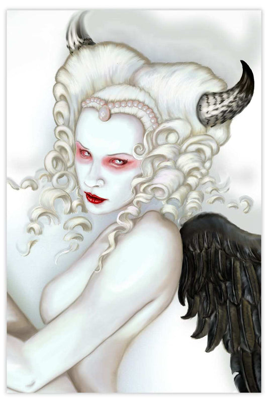 Black Market Art Company Fallen Angel Portrait Print - Black Market Art Company - Flyclothing LLC