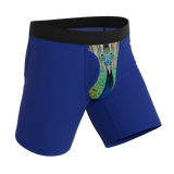 The Fancy Feather | Peacock Long Leg Ball Hammock® Pouch Underwear With Fly - Shinesty - Flyclothing LLC