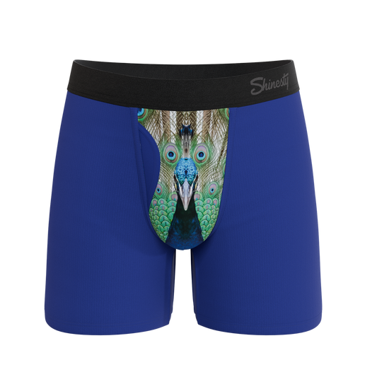 The Fancy Feather | Peacock Ball Hammock® Pouch Underwear With Fly - Shinesty - Flyclothing LLC