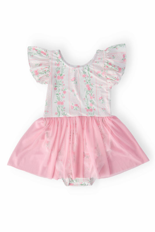 Fancy Florals S/S Twirl Leotard - Mila & Rose ® - Flyclothing LLC