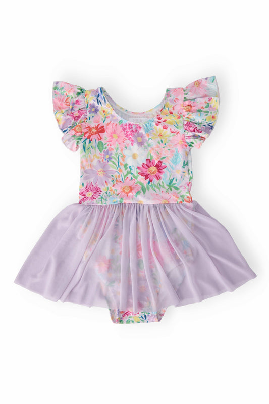 Field of Flowers S/S Twirl Leotard - Mila & Rose ® - Flyclothing LLC