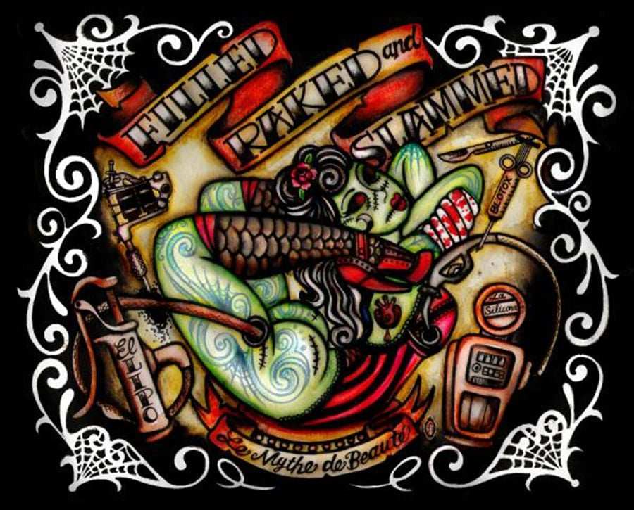 Black Market Art Company Filled Raked and Slammed Print - Black Market Art Company - Flyclothing LLC