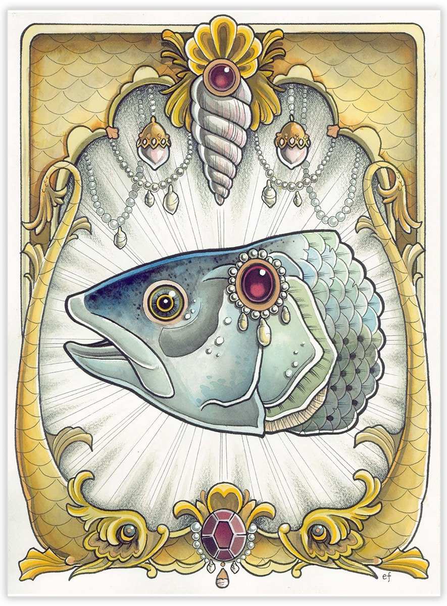 Black Market Art Company Fish Print - Black Market Art Company - Flyclothing LLC