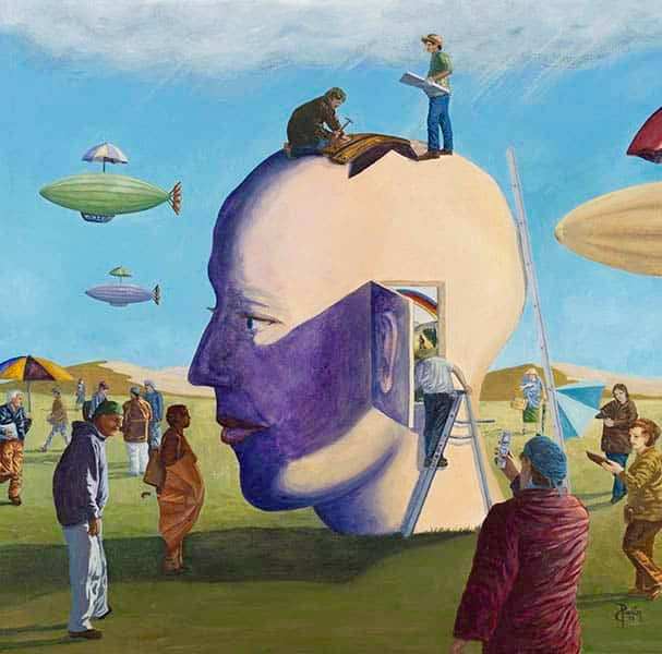 Black Market Art Company Fixing a Hole Print - Black Market Art Company - Flyclothing LLC