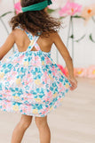 Floral Garden Ruffle Cross Back Dress - Mila & Rose ® - Flyclothing LLC