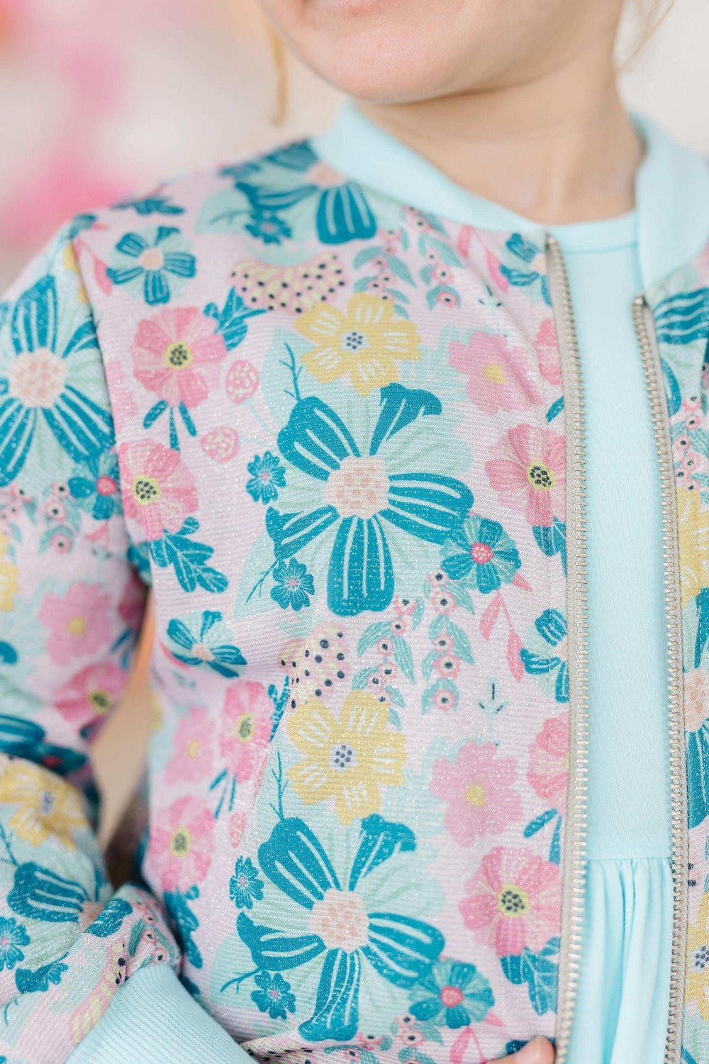 Floral Garden Shimmer Jacket - Mila & Rose ® - Flyclothing LLC