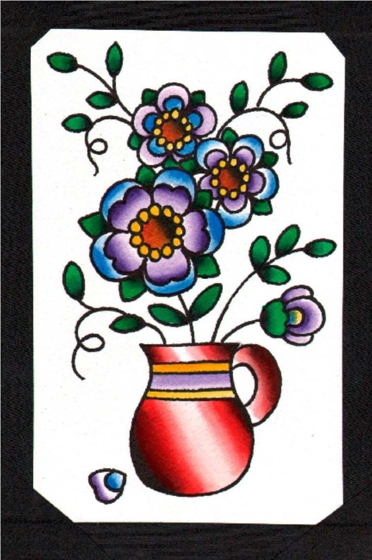 Black Market Art Company Flower Vase Print - Black Market Art Company - Flyclothing LLC