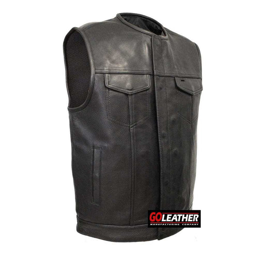 Titan Forge - Premium Club Vest w/ Rolled Collar - GoLeather - Flyclothing LLC