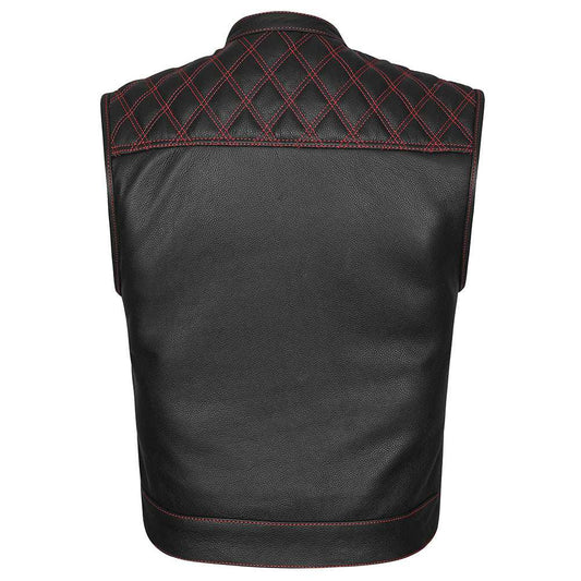 Diamond Fury - Club Vest (Red) - GoLeather - Flyclothing LLC
