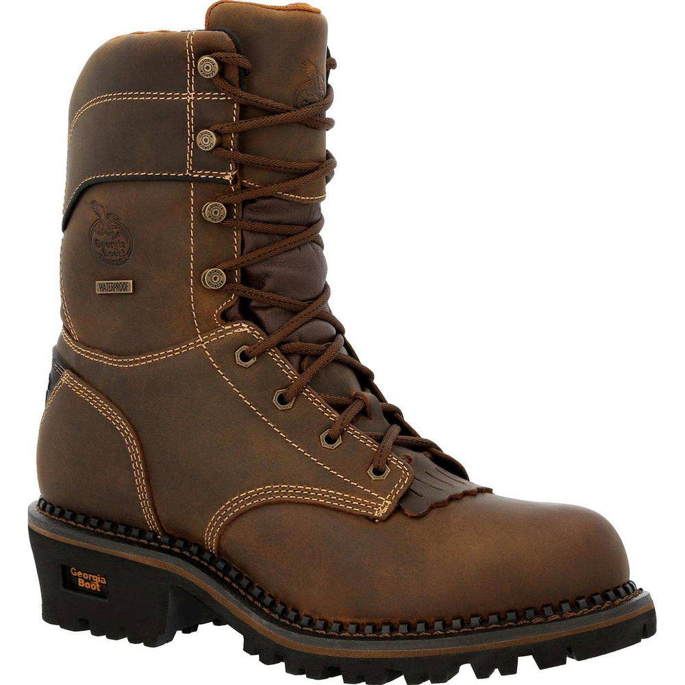 Georgia Boot AMP LT Logger Composite Toe Insulated Waterproof Work Boot - Georgia Boot - Flyclothing LLC