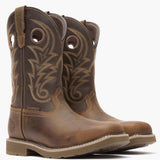 Georgia Boot Core 37 Western 11" Steel Toe Waterproof Pull-On Work Boot-brown-gb00692