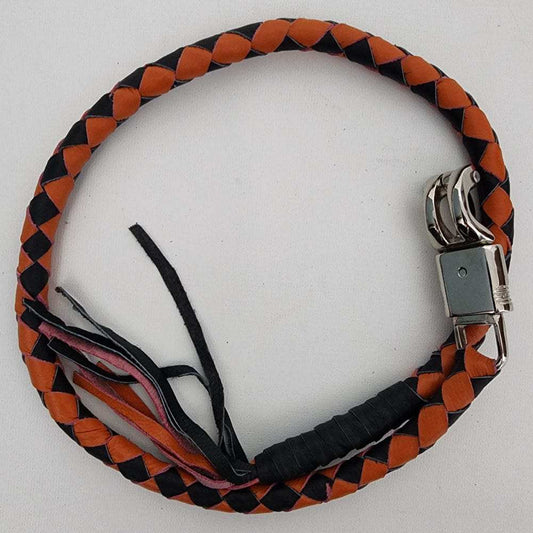 Get Back Whip - Black and Orange - GoLeather - Flyclothing LLC