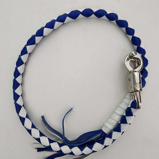 Get Back Whip - White and Blue - GoLeather - Flyclothing LLC