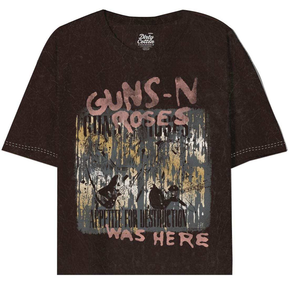 Guns N Roses Three Skeletons Oversize Crop - Guns N Roses - Flyclothing LLC