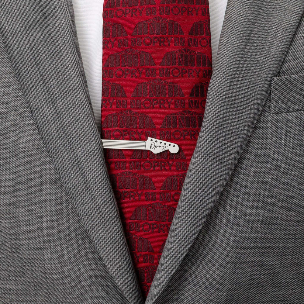 Grand Ole Opry Guitar Neck Silver Tie Clip - Cufflinks.com - Flyclothing LLC